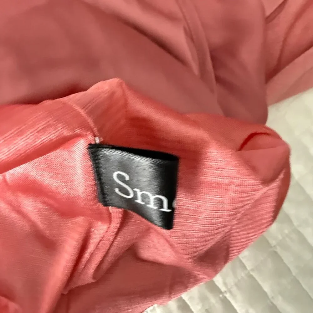 NWOT, Pink Draped Long-Sleeve Midi Dress By Spoken, L - Picture 7 of 12